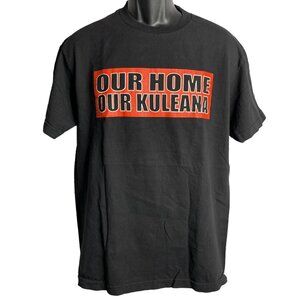 Hidemand Kuleana Hawaii Crewneck T Shirt L Black Short Sleeves Double Sided